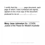Justice of the Peace Stamp