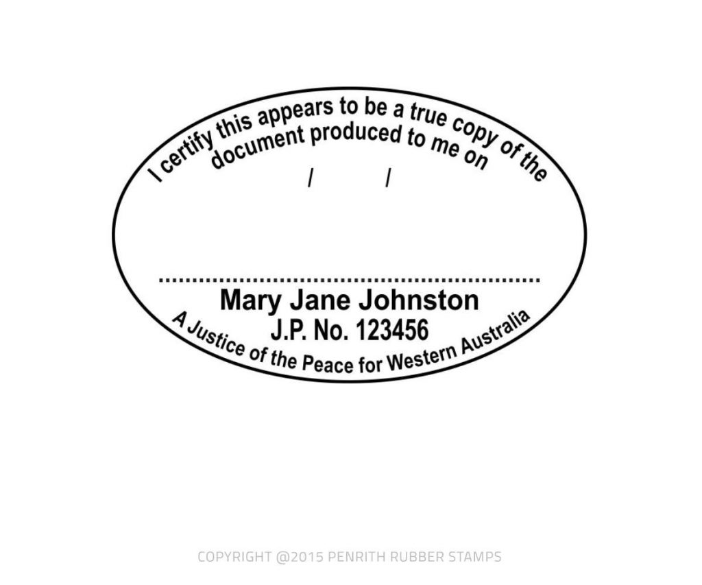 WA06 Justice of the Peace Stamp JP Stamps Online