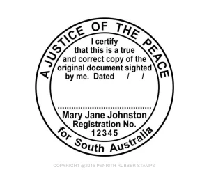 SA09 Justice of the Peace Stamp